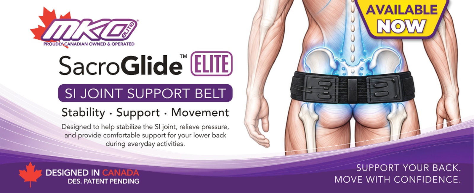 MKO SacroGlide Elite SI Joint Support Belt - Available Now