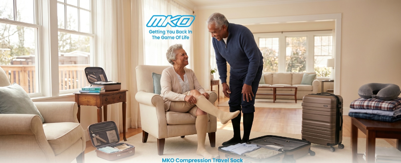 MKO Compression Travel Sock